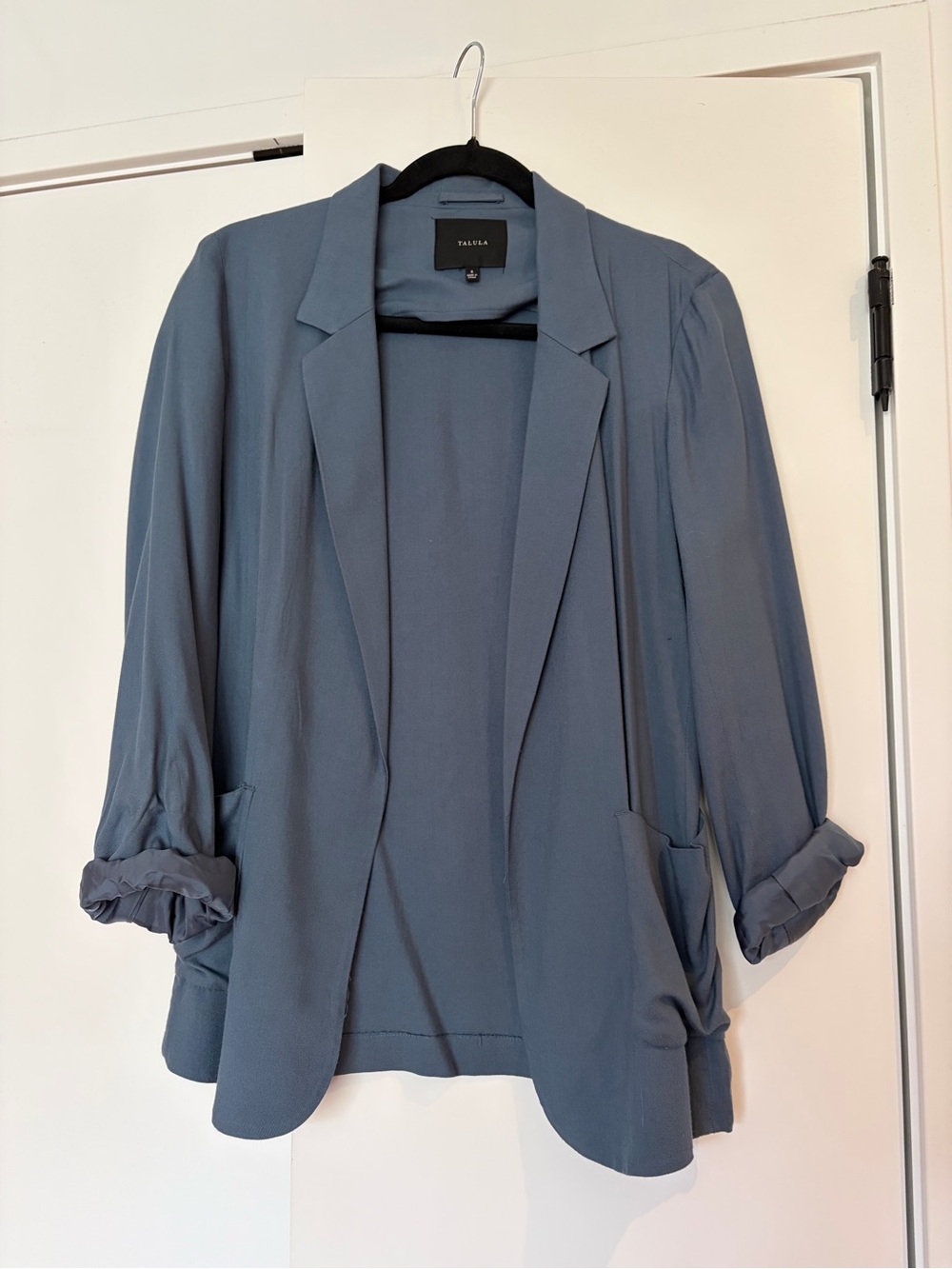 Talula Slate Blue Open-Front Blazer